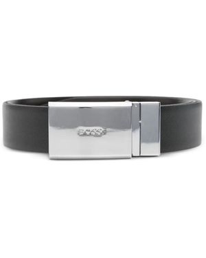 BOSS Leather-Buckle Belt - Grey