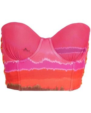 Amir Slama X Jade Jade Corset Crop Top - Pink