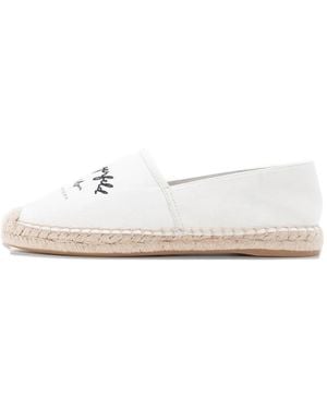 KARL LAGERFELD Round-Toe Espadrilles - White