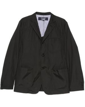 Homme by Michele Rossi Notched-Lapel Single-Breasted Blazer - Black