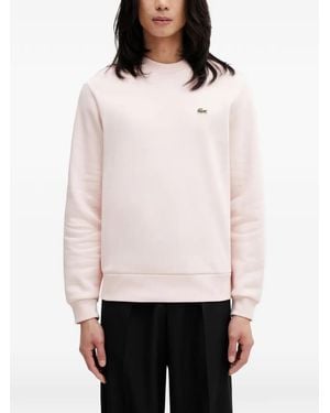 Lacoste Sudadera Con Parche Del Logo - Blanco