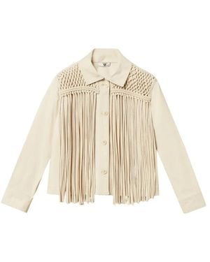 Twinset Fringed Jacket - Natural
