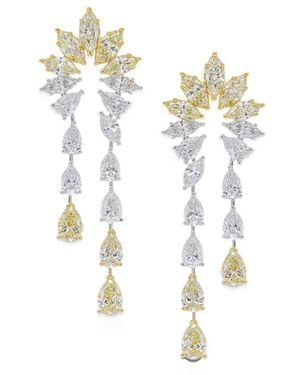 ARZANO Diamond Drop Earrings - White