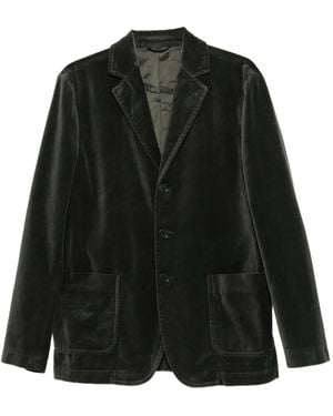 Aspesi Buttoned Patch-Pocket Blazer - Black