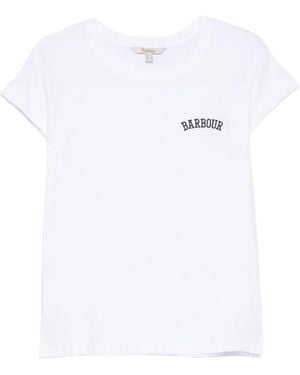 Barbour Logo-Embroidered T-Shirt - White