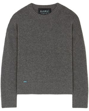 Alanui Crew-Neck Cashmere-Silk Blend Jumper - Grey