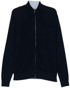 N.Peal Cashmere Knightsbridge Cardigan - Blue