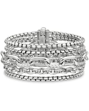 David Yurman Sterling Multi Row Chain Bracelet (29Mm) - White