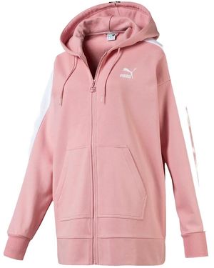 PUMA Classics Tape T7 Zip-Up Hoodie - Pink