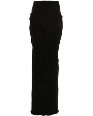 Entire studios Channel Denim Maxi Skirt - Black