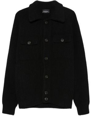 AROVESCIO Button-Up Cardigan - Black