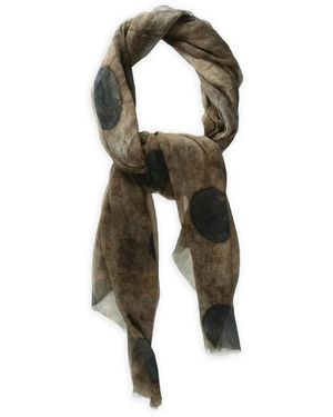 Uma Wang Polka-Dot Crinkled Scarf - Metallic