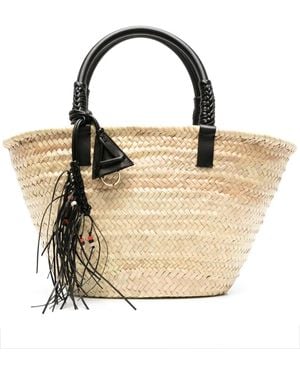 Alanui Large Icon Palm Leaf Tote Bag - Natural