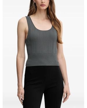 ARMANI EXCHANGE Ribbed Top - Black