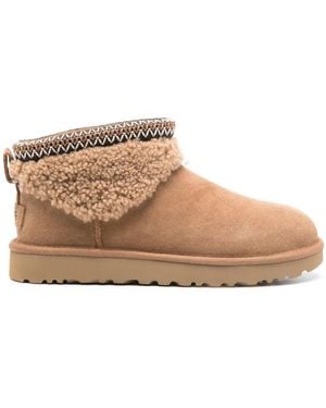 UGG Stivali Classic Ultra Mini Maxi Curly - Marrone