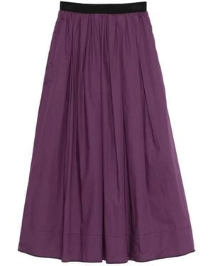 Tela Jupe Mi-Longue Leda À Design Plissé - Purple