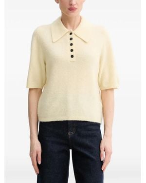 Gestuz Buttoned Polo Knitwear - Natural