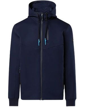 North Sails Zip-Fastening Logo-Patch Sweatshirt - Blue