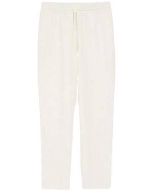 Ami Paris Broek Met Elastische Taille En Opgestikte Zak - Wit