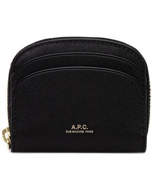 A.P.C. Cartera con media luna y cremallera - Negro
