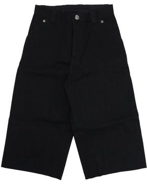 Chrome Hearts Logo-Detail Denim Shorts - Black