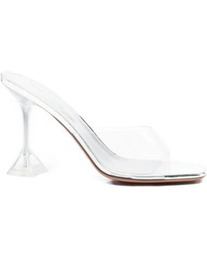 AMINA MUADDI Lupita Open-Toe Court Shoes - White