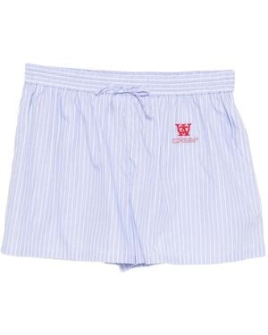 Off-White c/o Virgil Abloh Striped Shorts - Blue