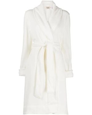 UGG Albornoz Duffield De Vellón Con Cinturón - Blanco