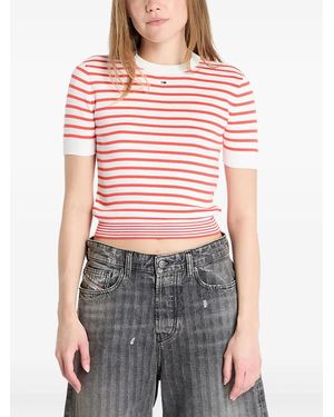 Tommy Hilfiger Essential Striped T-Shirt - Red