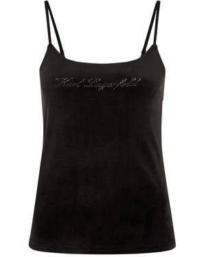Karl Lagerfeld Hotel Karl パジャマトップ - ブラック