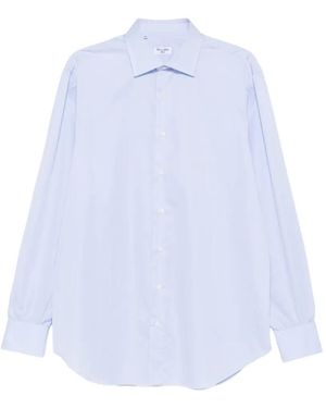 Cesare Attolini Spread-Collar Button-Up Shirt - White