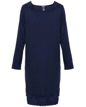Hanro Azelia Lace-Trim Nightdress - Blue