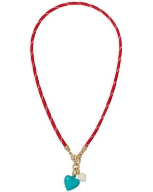 Roxanne Assoulin Collana Happy Cord Con Pendente A Cuore - Blu