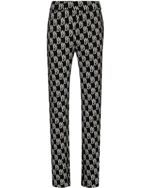 we11done Monogram Knitted Trousers - Black