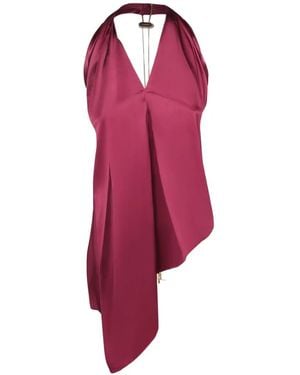 Danamé Blouse Asymétrique Odessa À Dos Nu - Rouge