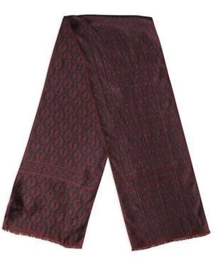 Dolce & Gabbana Paisley-Print Frayed Scarf - Purple