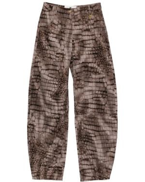 Elisabetta Franchi Wide Trousers - Brown