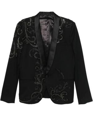 Balmain Crystal-Embellished Blazer - Black