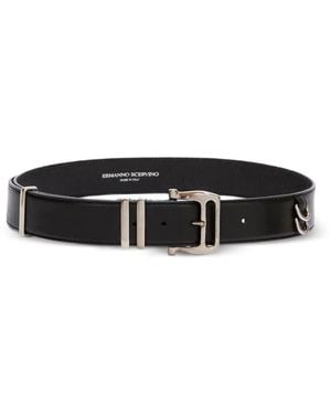 Ermanno Scervino Buckle-Fastening Leather Belt - Black
