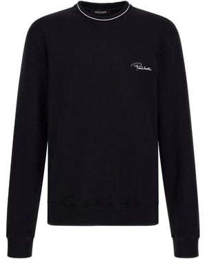 Roberto Cavalli Logo-Embroidered Sweatshirt - Blue