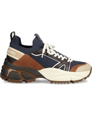 Michael Kors Lucas Panelled Chucky-sole Sneakers - ブルー