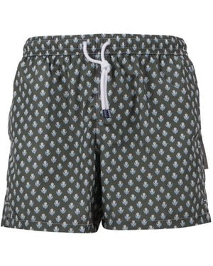 Fedeli Patterned Swim Pants - Gray