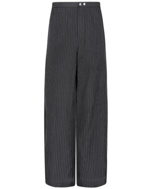 JNBY Pinstripe Wide-Leg Trousers - Black