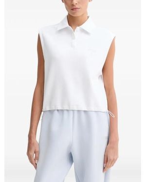 Guess Drawstring-Hem Sleeveless Polo Shirt - White