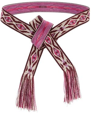 Isabel Marant Etki Geometric-Pattern Belt - Pink