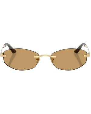 Versace Rahmenlose Sonnenbrille Mit Geometrischer Form - Mettallic