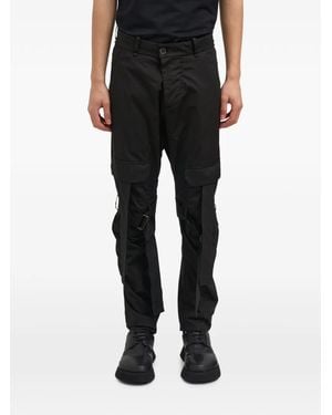 Masnada Buckle-Strap Cargo Pants - Black