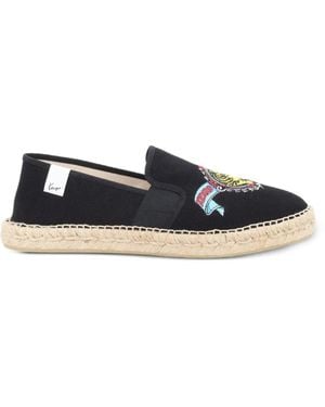KENZO Logo-Embroidered Espadrilles - Blau