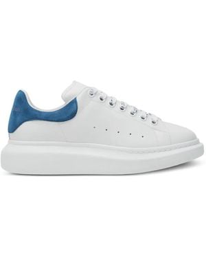 McQueen Oversized Suede-Trim Chunky Sneakers - White