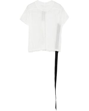 Rick Owens Asymmetrical-Hem Organic Cotton Top - White